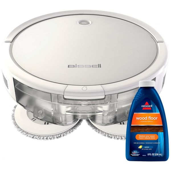 Aspirador de Pó Robô SpinWave, com navegação avançada, WiFi, multifunção, branco, 110v, BISSELL 3115, Branco