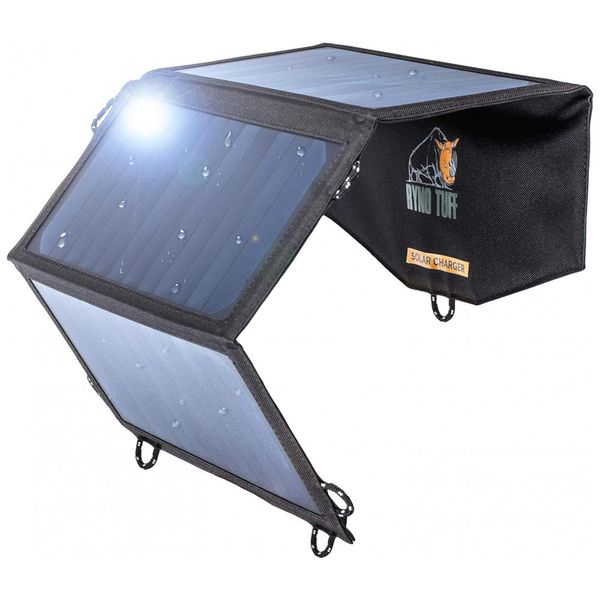 Painel Solar, Carregador portátil dobrável, com 2 saídas USB, 21W, 12V, 1 unidade, RYNO TUFF 4336233886, Azul