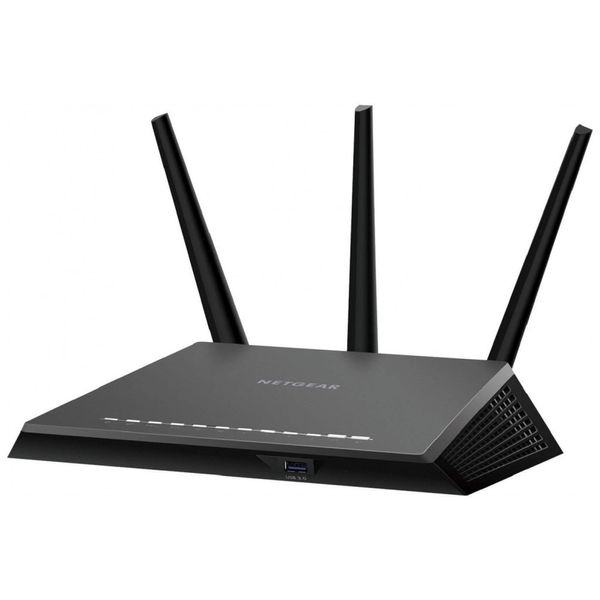 Nighthawk Wi Fi Dual Band Roteador velocidade 1900 Mbps até 30 aparelhos área 167 m2, NETGEAR R7000 100PAS, Preto