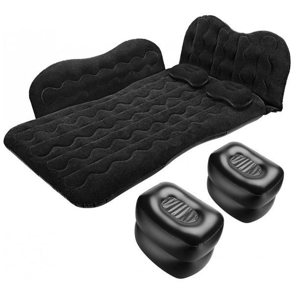 Colchão Inflável Solteiro, para carro Sedan, SUV, MPV, com bomba de ar incluída 12V, HOUSE DAY, Preto
