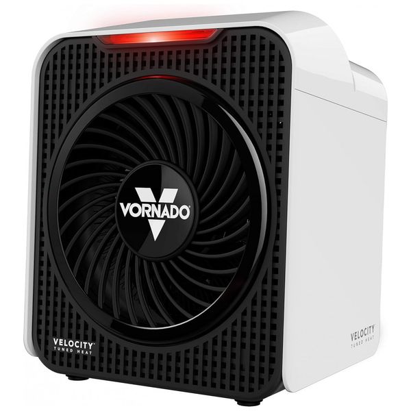 Aquecedor Elétrico Portátil, 2 Configurações de Aquecimentos e Recursos de Segurança, 110V 750W, VORNADO  Velocity 1R, Branco