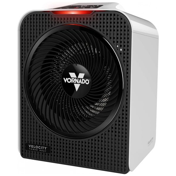 Aquecedor Elétrico Portátil com Controle de Temperatura, Temporizador e Recursos de Segurança, 110V, 1500W, VORNADO Velocity 5, Branco
