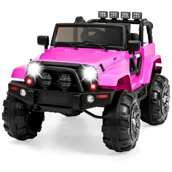 Carro, Carrinho Elétrico, 1 assento, à bateria 12V, USB, Vel 11 km por hora, Idade 3 a 8 anos, BEST CHOICE PRODUCTS SKY2858, Rosa