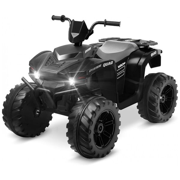 Carro, Quadriciculo Elétrico Infantil, 1 assento, 12V, velocidade 5 km por hora, MP3, luzes LED, Bluetooth, rádio, 3 a 7 anos, preto, KIDZONE, Preto