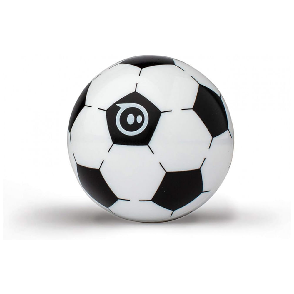 Sphero Mini Soccer Bola Robô Programável com LED, Giroscópio e Acelerômetro, Controle por App com Modos de Direção e Kick Drive – Preto e Branco