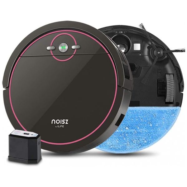 Aspirador de Pó Robô Inteligente com Esfregão e Auto Carga, 110v, NOISZ BY ILIFE S5 Pro, Preto