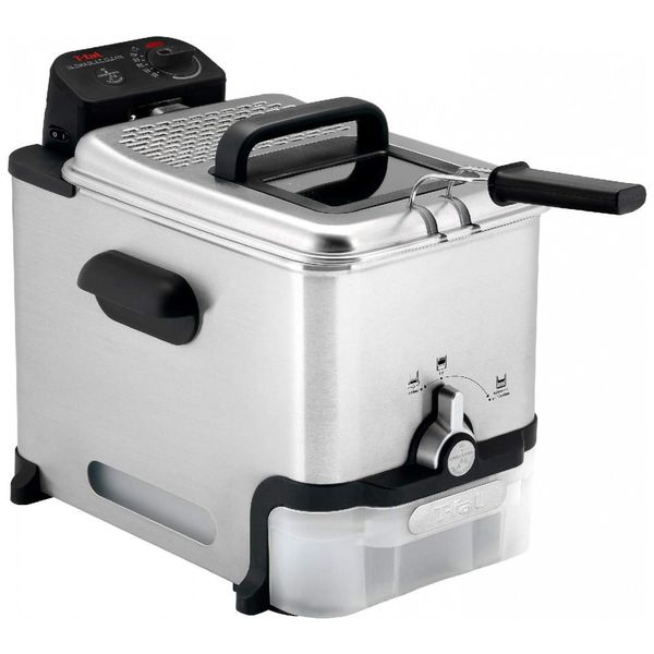 Fritadeira Elétrica, a Óleo 3.5L com Filtragem, 1700W, 110V, T FAL 7211002145, Prateado