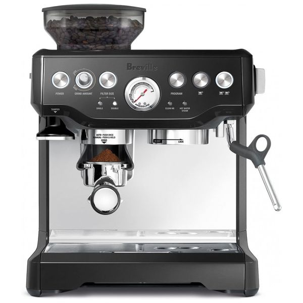 Cafeteira Elétrica Expresso 2L com Moedor de Grãos, 1600W, 110v, BREVILLE BES870BSXL, Preto