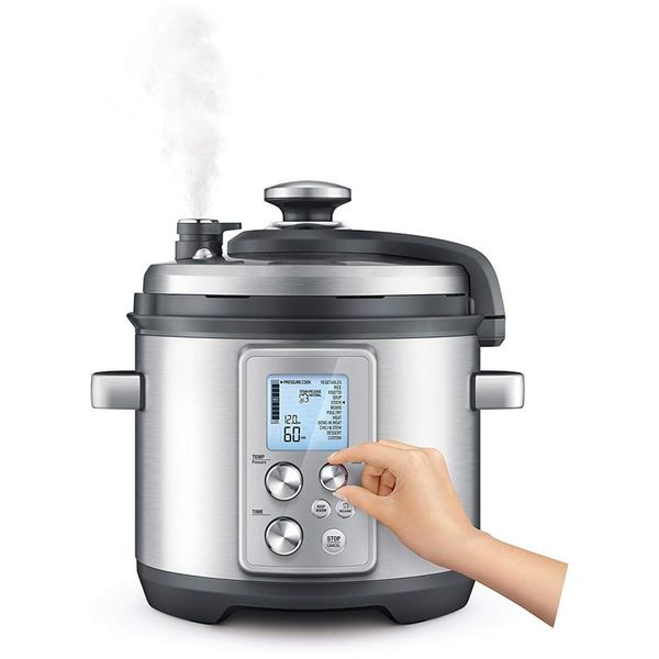 Panela Elétrica de Pressão 11 Configurações 5.7L, Aço Inoxidável, 1100W 110V, BREVILLE Breville Fast Slow Pro BPR700BSS, Prateado