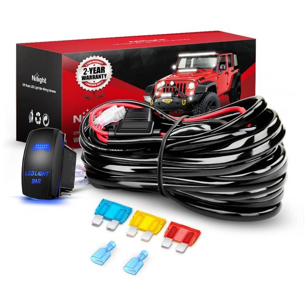 Luz LED Automotiva Decorativa Externa 12V DC 300W Resistência ao Derretimento, NILIGHT 10014W, Vermelho