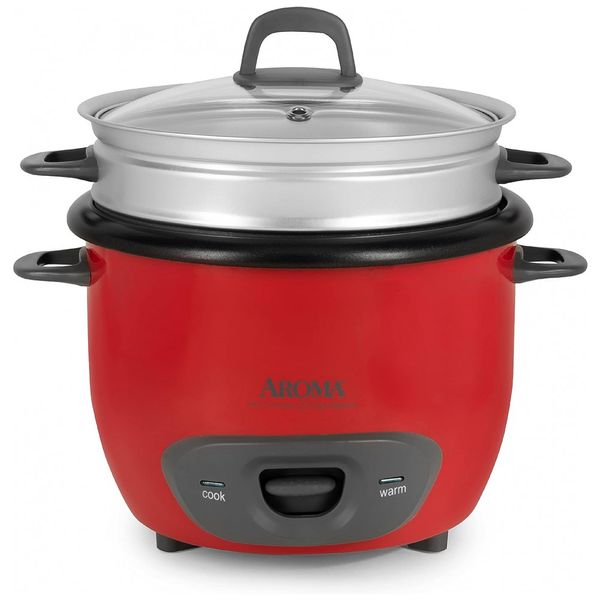 Panela de Arroz Elétrica 3.3L 300W, 110v, AROMA HOUSEWARES ARC 747 1NGR, Vermelho