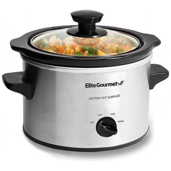 Panela Elétrica Capacidade 1.4 L Temperatura Ajustável 120W, 110V, ELITE GOURMET MST 250XS, Prateado