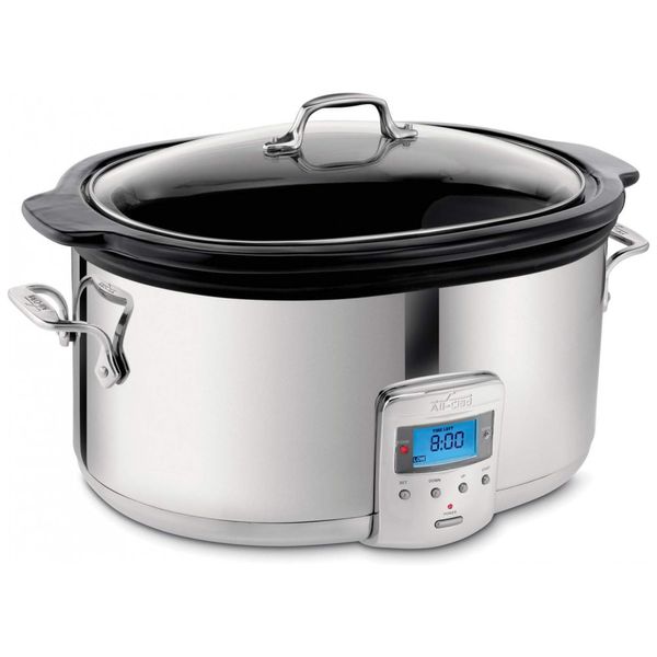 Panela Elétrica Programável 6L com Inserção de Cerâmica, 320W, 110V, ALL CLAD SD700450, Prateado
