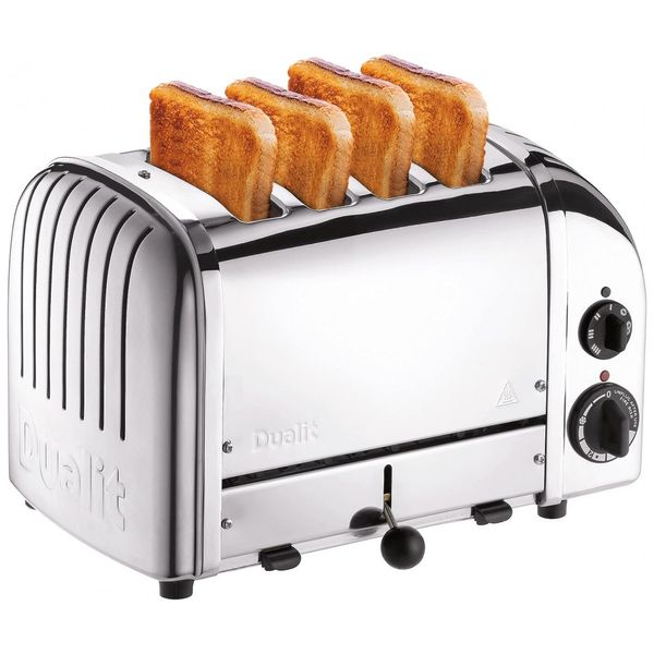 Torradeira 4 Fatias Inteligente e Versátil, 1250W, Cromada, 110v, DUALIT 40415, Prateado