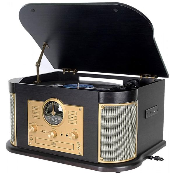 DL Vitrola, Toca Discos Vinil 3 Velocidades c, Bluetooth Alto Falantes USB Rádio FM