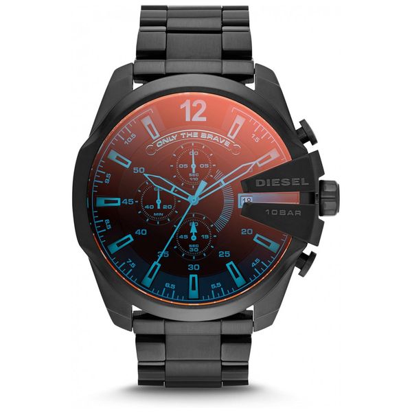 Relógio Masculino Mega Chief Cronógrafo de Aço Inoxidável, DIESEL DZ4318, Preto