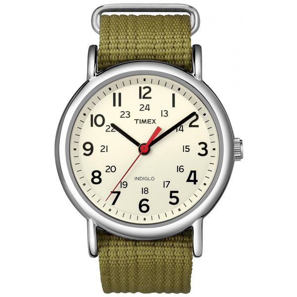 Relógio Weekender Unissex Correio Ajustável, TIMEX T2N651, Verde