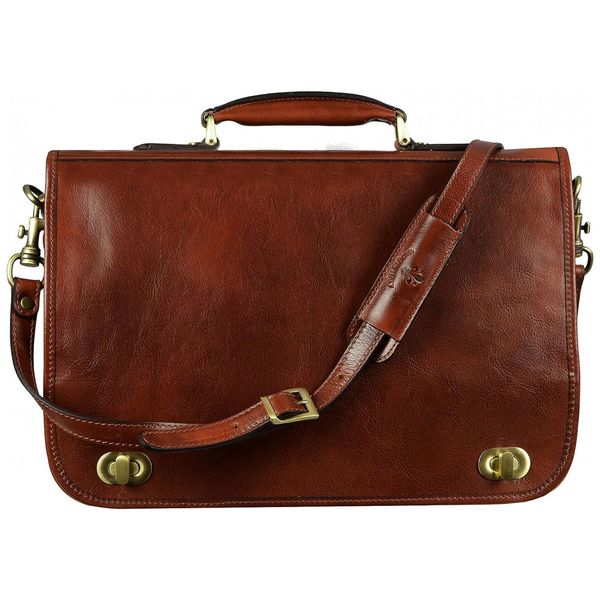 Bolsa, Pasta de Couro para Laptop, TIME RESISTANCE 5193401, Marrom