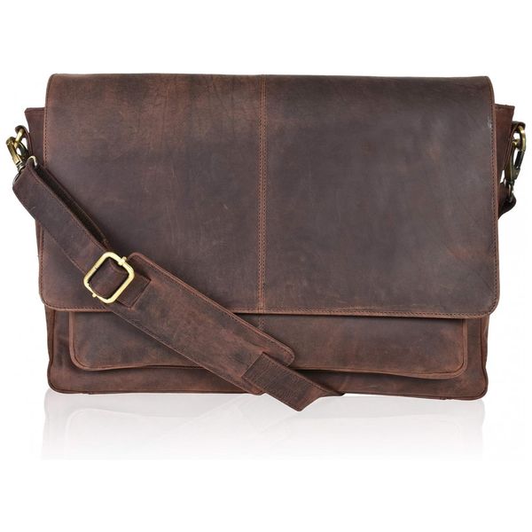 Bolsa, Pasta de Couro para Laptop, CLIFTON HERITAGE, Marrom