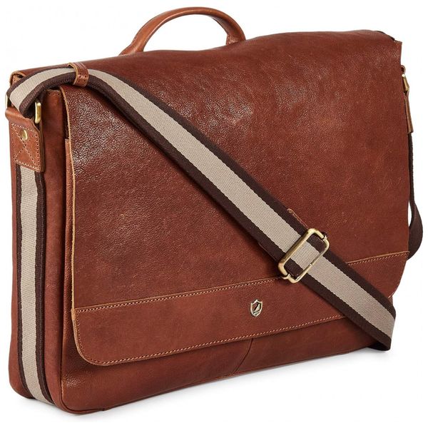 Bolsa, Pasta de Couro para Laptop Vintage, COCHOA, Marrom