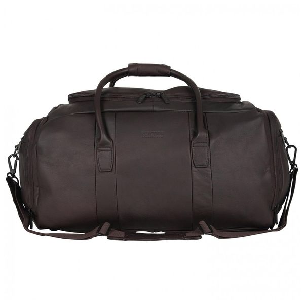 Reação Bolsa de Viagem de Couro, KENNETH COLE REACTION 580841, Marrom escuro