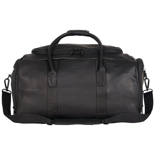 Reação Bolsa de Viagem de Couro, KENNETH COLE REACTION 580845, Preto