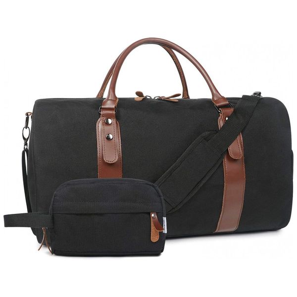 Bolsa de Viagem de Mão com Necessarie, OFLAMN OFPC1601, Preto