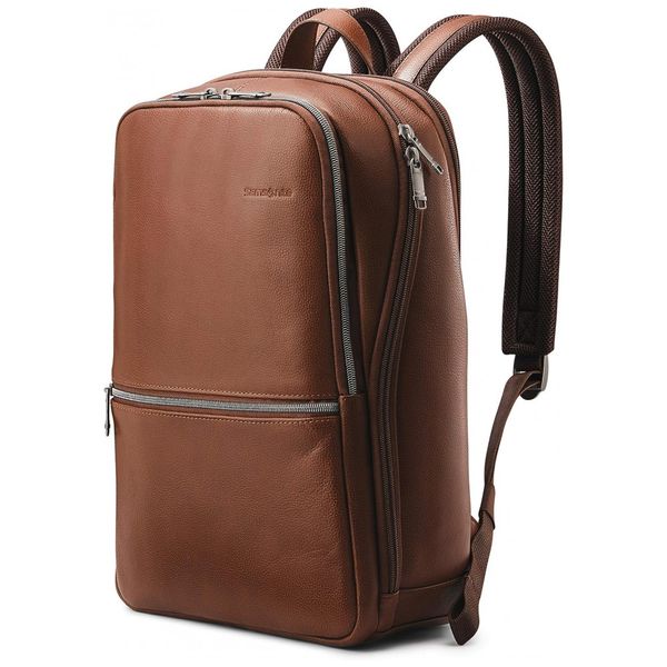 Mochila de Couro Clássico para Laptop, SAMSONITE 126036 1221, Marrom