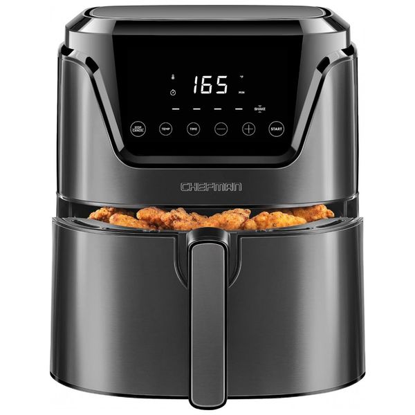 Fritadeira Elétrica 4.2L com Controle Digital, 1500W, 110V - CHEFMAN, Cinza Escuro