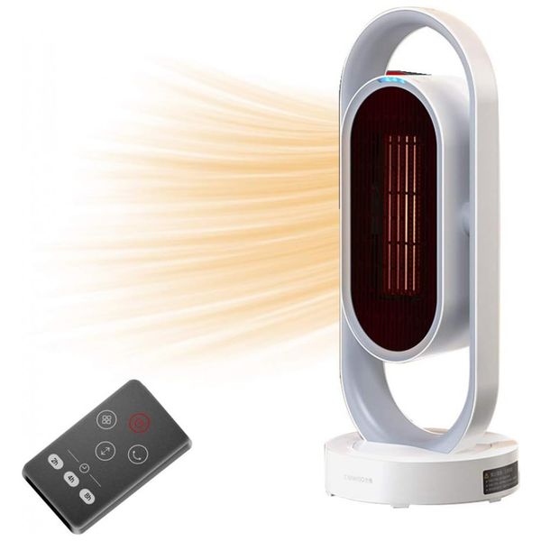 Aquecedor Elétrico de Cerâmica com Controle Remoto e 3 Modos 1500W 110V, FIT CHOICE DH QN08, Branco