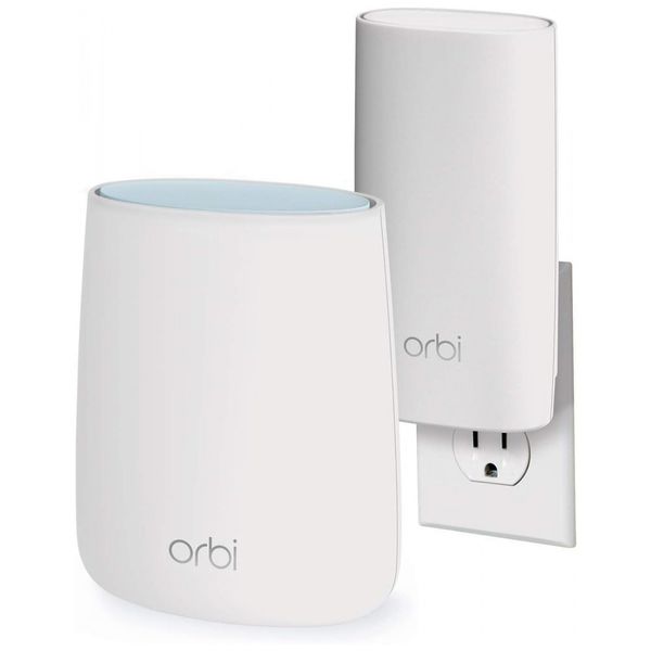 Orbi AC2200 Roteador Wi Fi Mesh e Extensor de Sinal Vel 2,2 Gbps Área 325 m2, NETGEAR RBK20W 100NAS, Branco