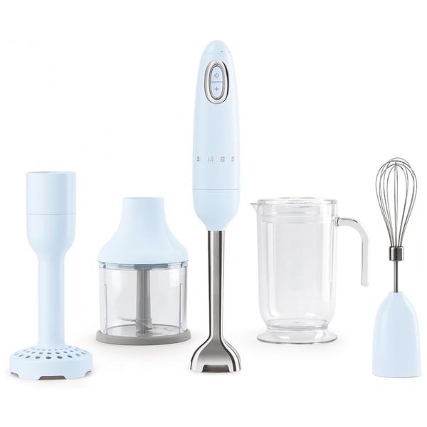 Retro Mixer com Velocidade Variável e Acessórios 350W, Pastel, 110v, SMEG HBF02PBUS, Azul