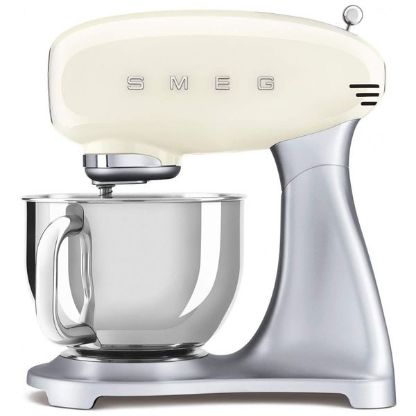 Batedeira Retrô Anos 50 com 10 Velocidades, Capacidade 4,8L, 600W, 110v, SMEG SMF02CRUS, Creme