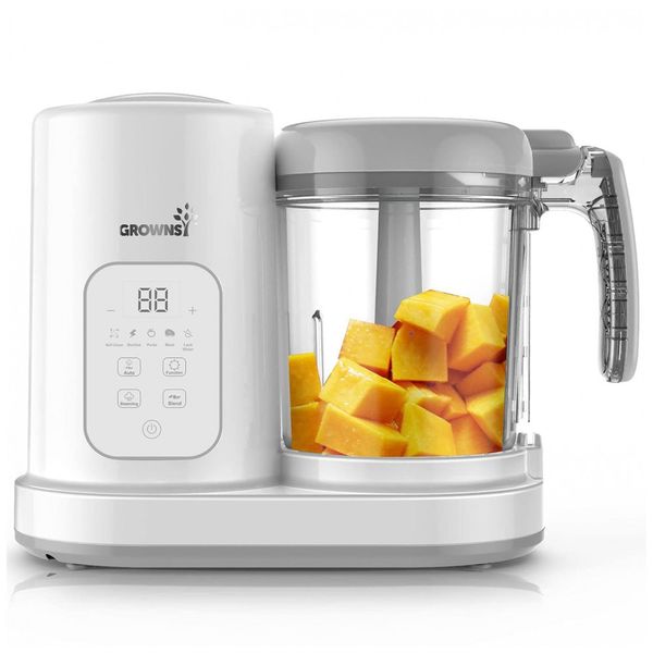 Processador de Alimentos para Bebês Capacidade 400 mL Controle Digital, GROWNSY, Branco