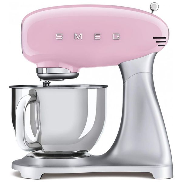 Batedeira Retro dos anos 50 com 10 Velocidades, Capacidade 4,8L, 600W, 110v, SMEG SMF02, Rosa