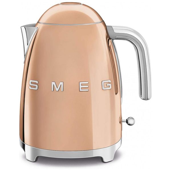 Chaleira Elétrica Retrô anos 50, Capacidade 1.7L, Rose Gold, SMEG KLF03RGUS, Dourado escuro