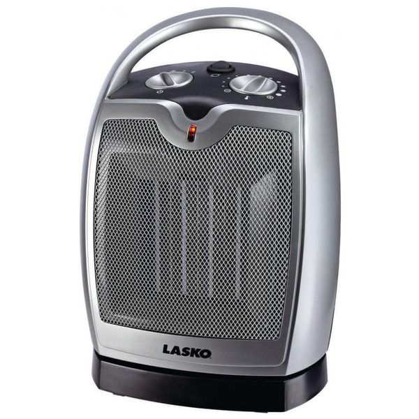 Aquecedor Cerâmico Portátil Portátil Termostado Ajustável 1500W, LASKO 5409, Cinza