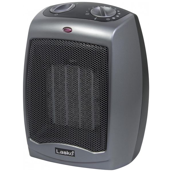 Aquecedor Cerâmico Portátil com Interruptor de Segurança de Ponta, 1500W, 110V, LASKO 754201, Cinza