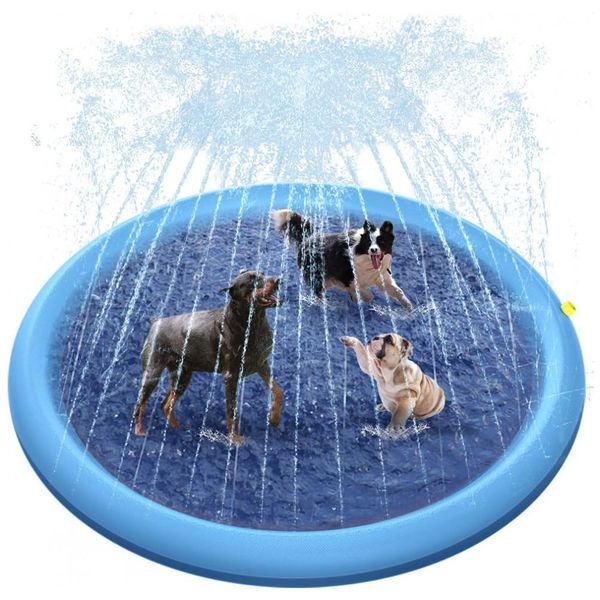 Piscina com Respingos para Cães Durável e Segura, RAXURT, Azul