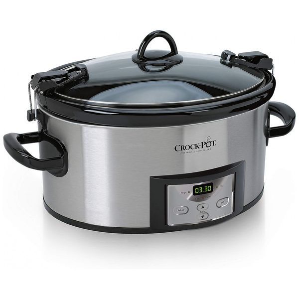 Panela Elétrica 5.6L Programável com Temporizador Digital, 240W, 110V, CROCK POT SCCPVL610 S A, Prateado