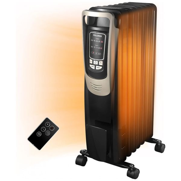 Aquecedor Elétrico a Óleo com Controle Remoto, Área de Cobertura 15m2, PELONIS, 1500W/110V.