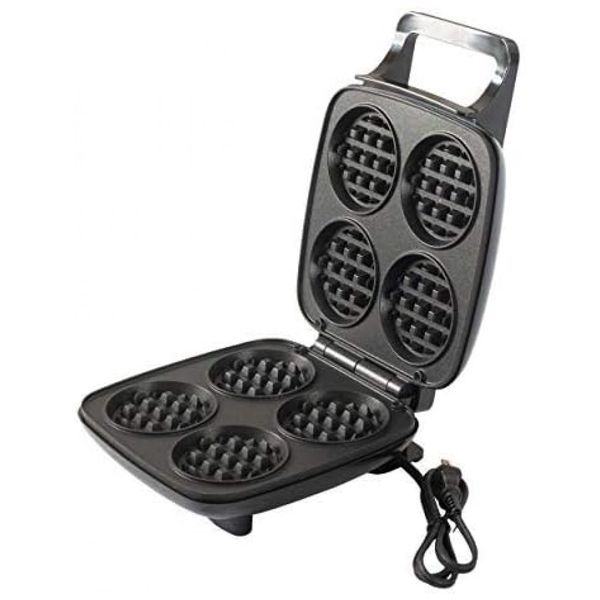 Máquina de Waffle, Aço Inoxidável, 4 Fatias, 110v, HOMEART, Preto