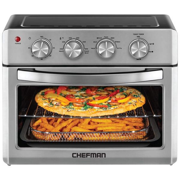 Forno Elétrico, Torradeira 6 Fatias, de Convecção, Aço Inoxidável, 110v, CHEFMAN Air Fryer Toaster, Prateado