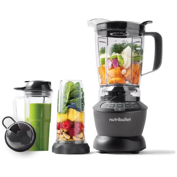 Liquidificador com Jarra de 1,8 Litros, Copo de 900 e 700 ML, 1200W 110V,  NUTRIBULLET ZNBF30500Z, Cinza Escuro