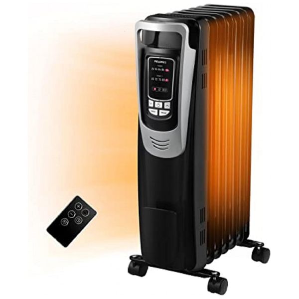 Aquecedor Elétrico a Óleo com 5 Configurações de Temperatura, 110V 1500W, PELONIS NY1507 14A, Preto