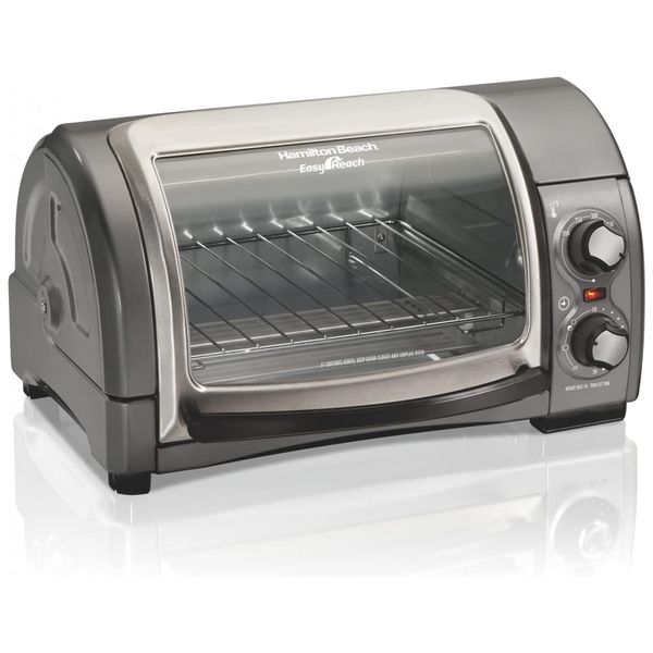 Forno Elétrico de Bancada com Temporizador, 1200W, Aço, 110v, HAMILTON BEACH 31344DA, Cinza