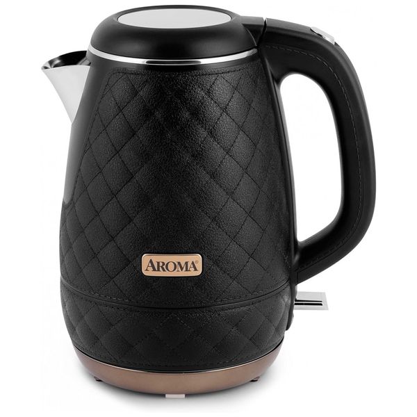 Chaleira Elétrica de 1.2L, Aço Inoxidável, 1500W, 110v, AROMA AWK 3000B, Preto