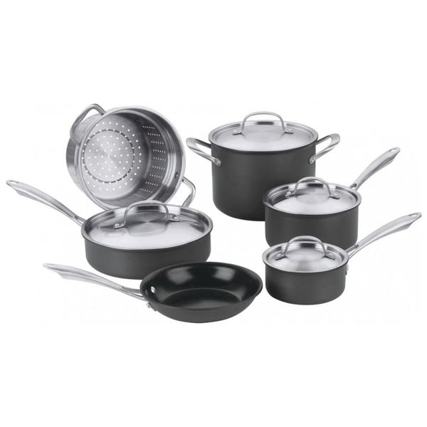 Conjunto de Panelas Antiaderentes com Anodização, Peças, CUISINART GG 10, Verde