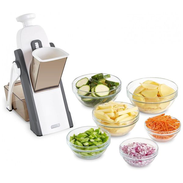 Picador de Legumes e Vegetais Ajustável com 30 Predefinições, DASH DSM100, Cinza