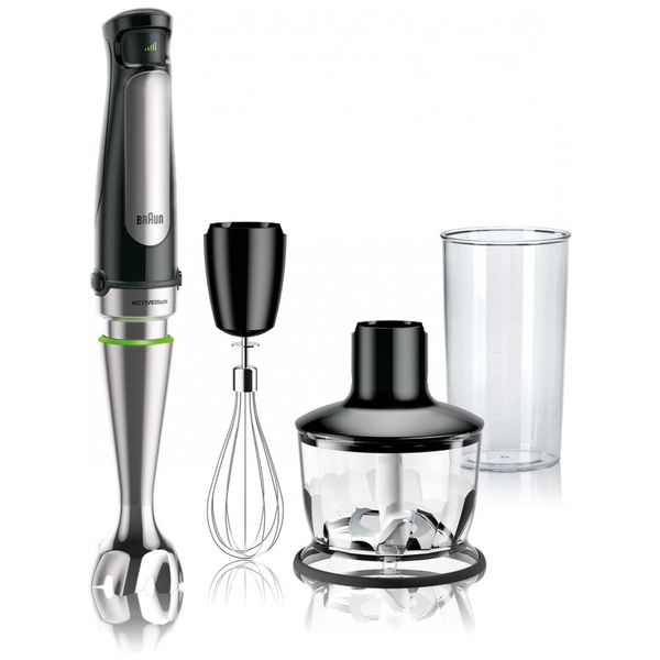 Mixer 3 em 1 com 2 Velocidades e Acessórios 500W, 110v, BRAUN MQ7035X, Prateado